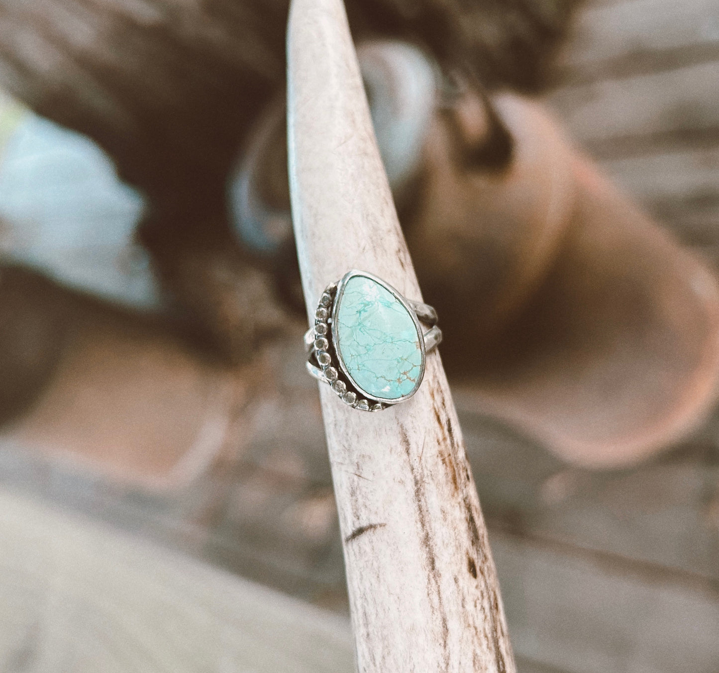 The Eggshell Turquoise Ring