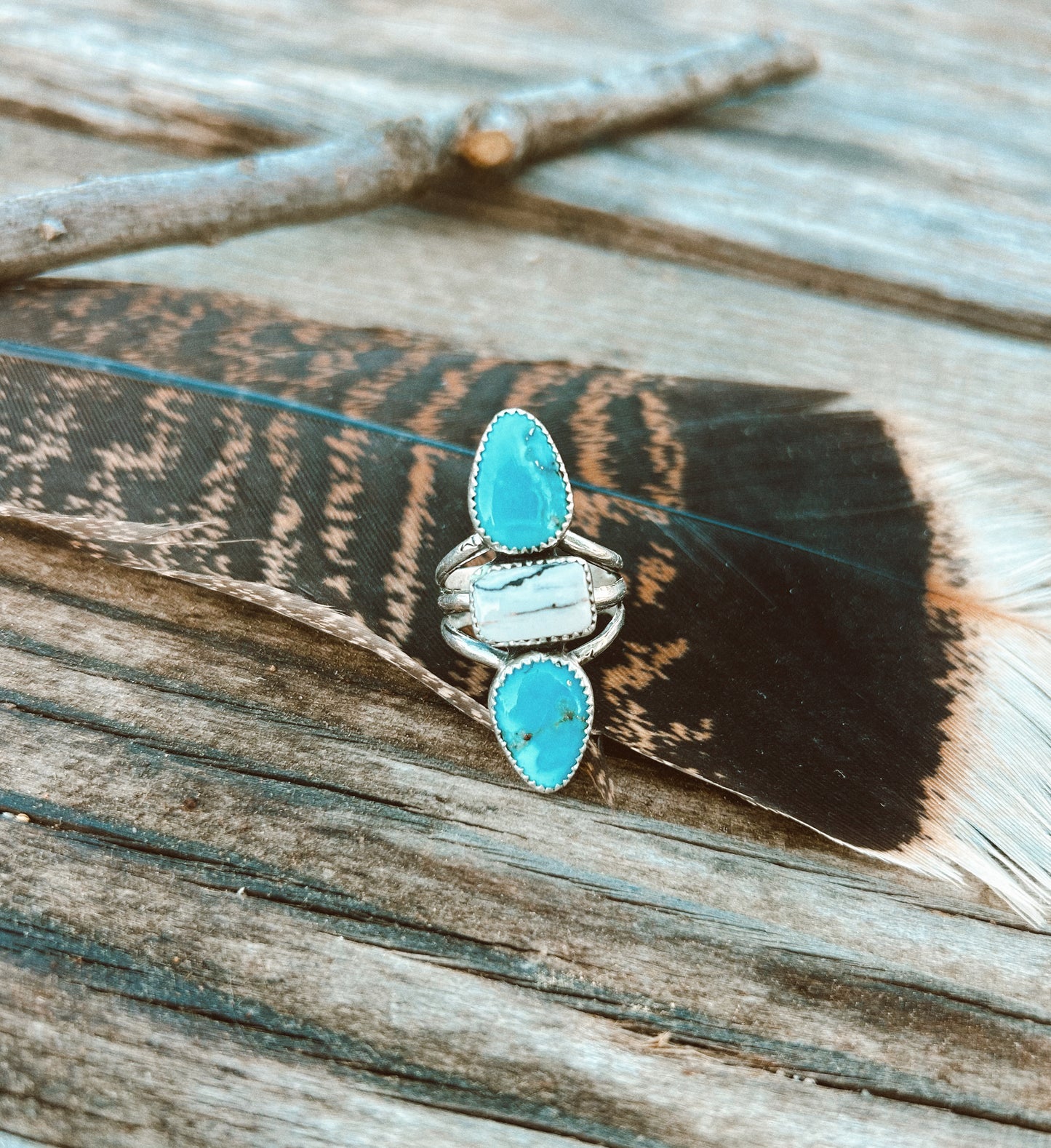 Three Stone Ring Size 6 1/2