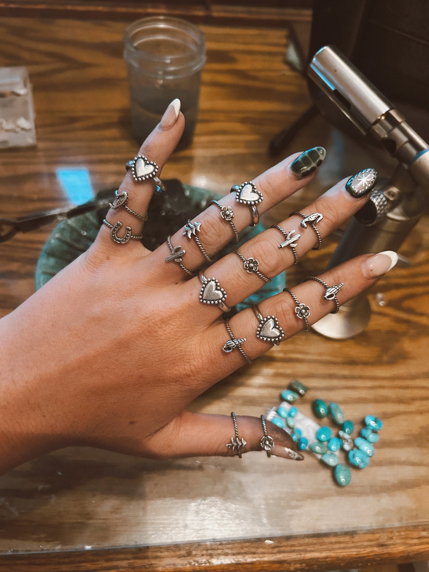 Retro Heart Stacker Ring