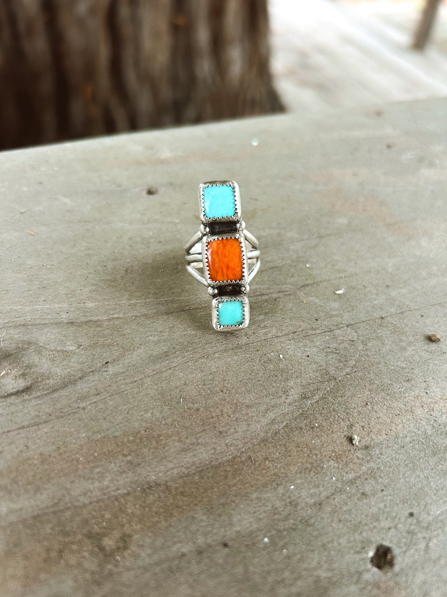 Spiny Oyster and Turq. Ring Size 7