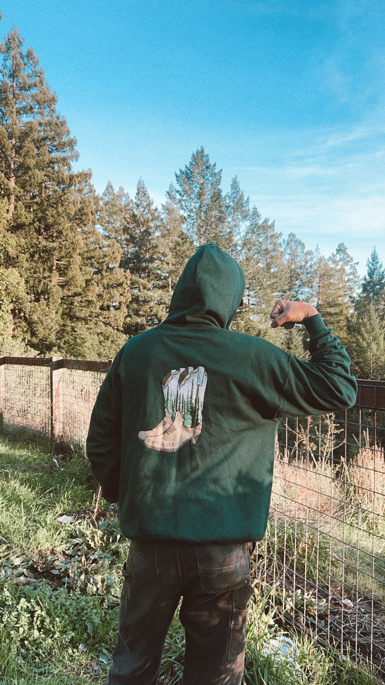 Cowboy Boot Hoodie (Unisex)