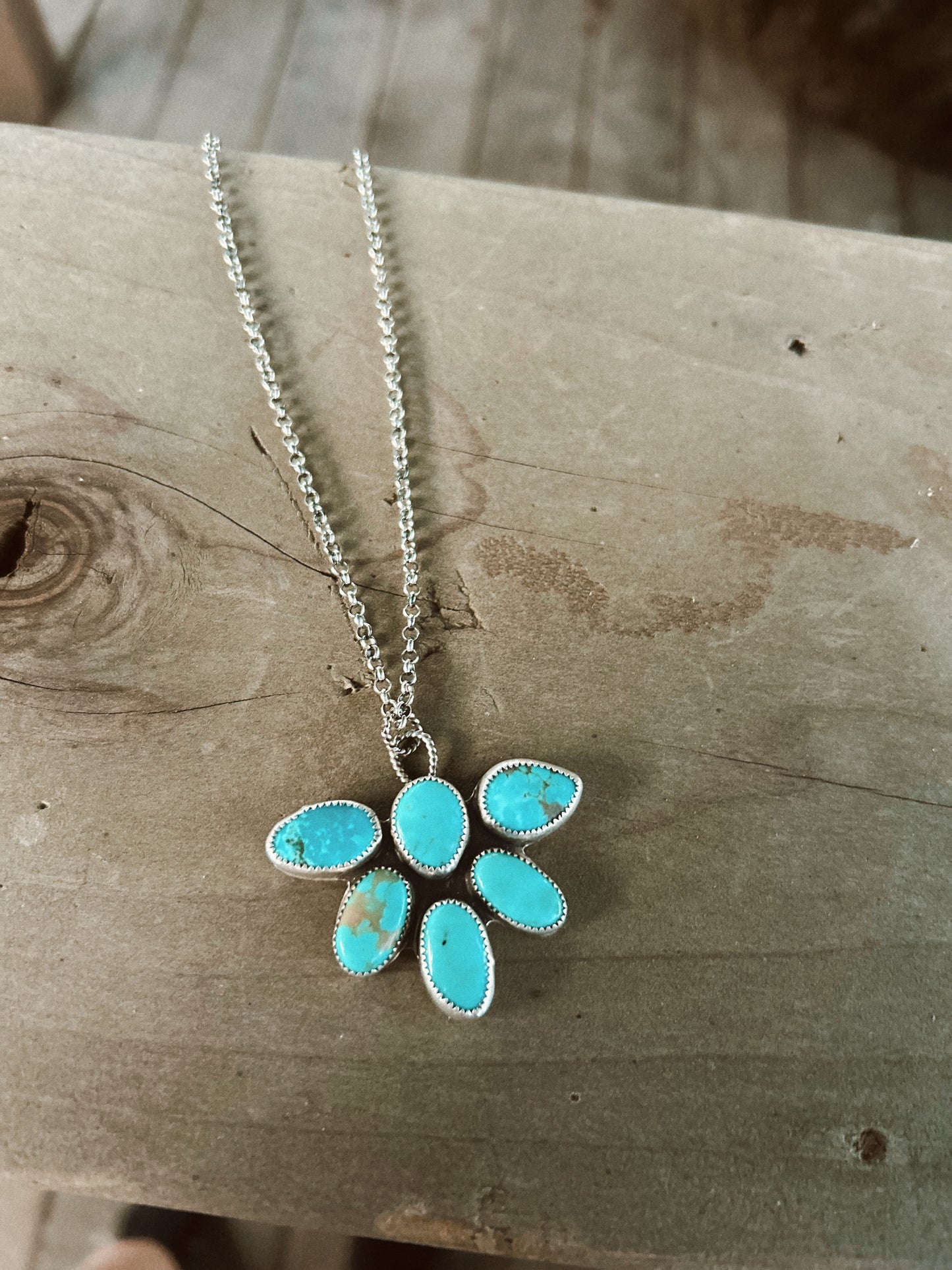 Outlaw Blossom Turquoise Pendant