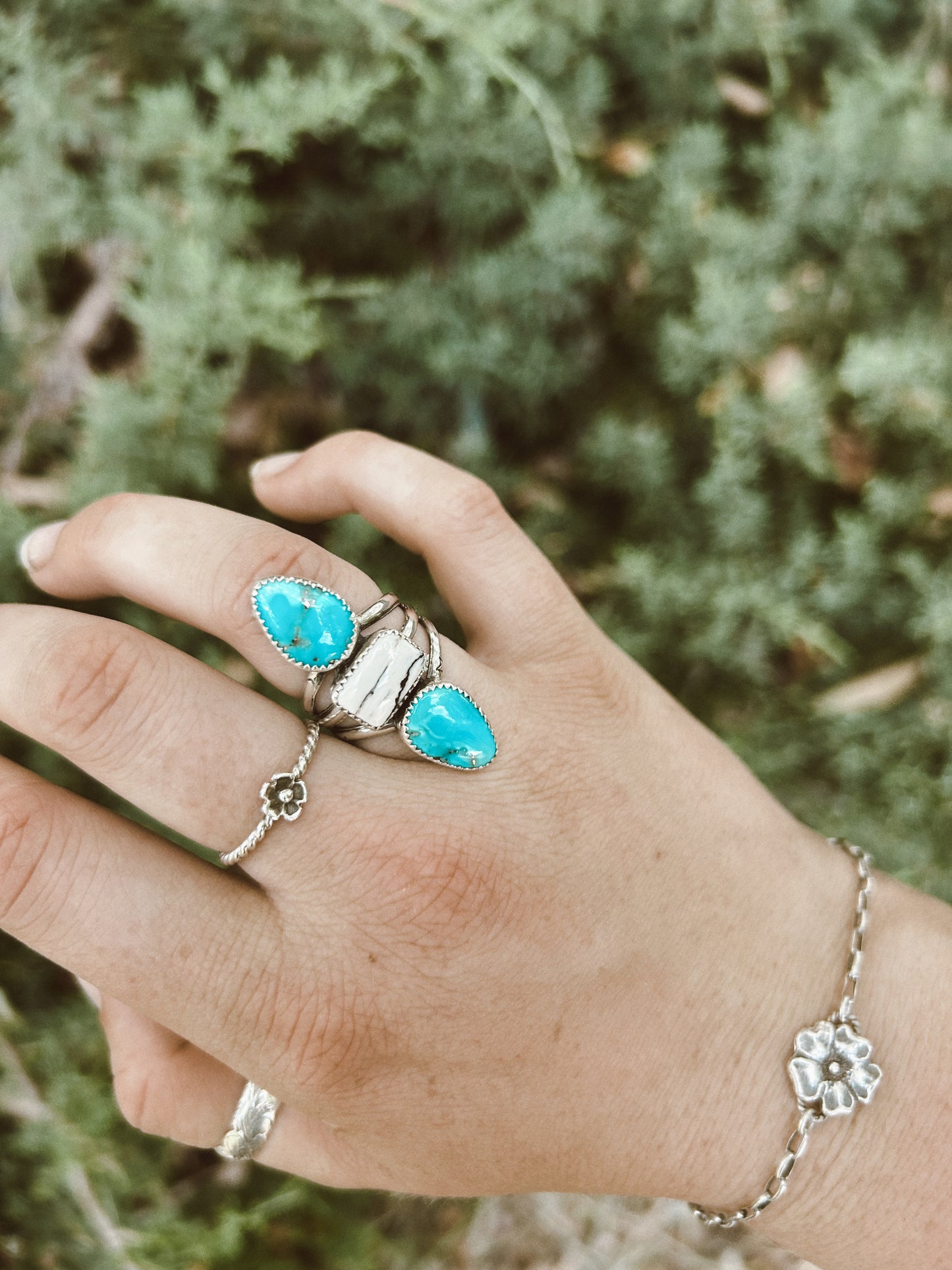 Three Stone Ring Size 6 1/2