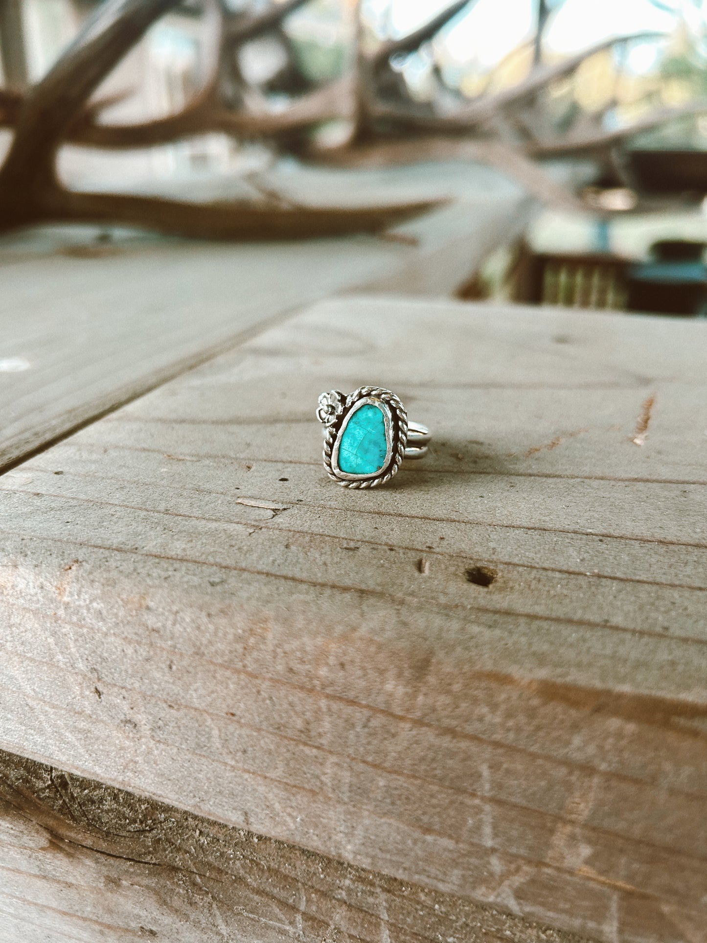 The Coastal Flower Turquoise Ring 6