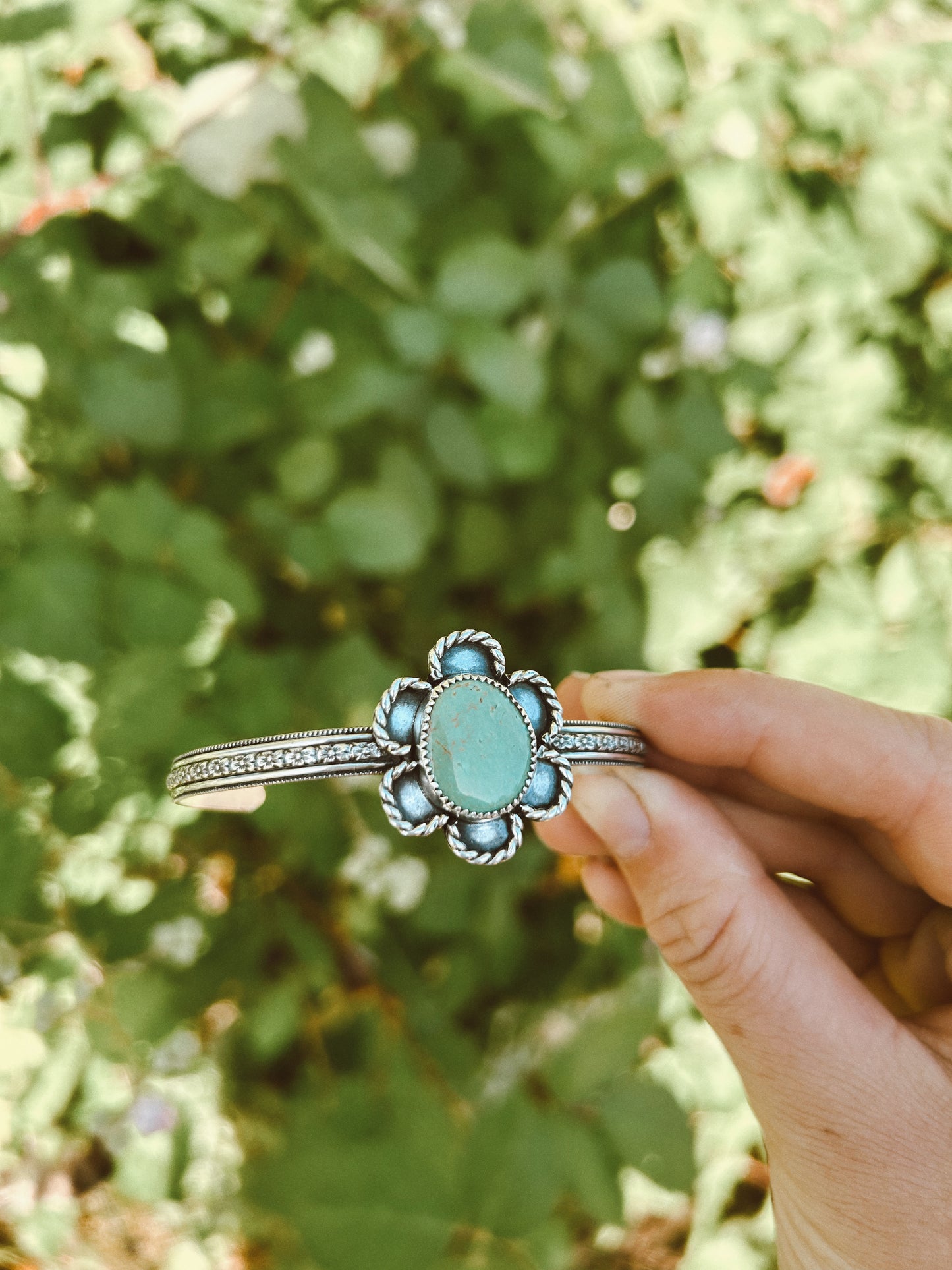 The Green Flower Cuff