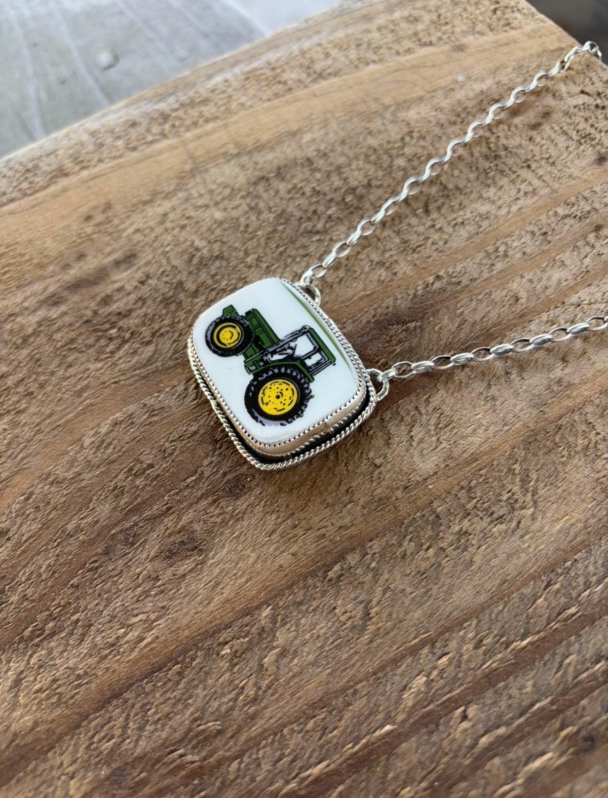 The John Deere Tractor Necklace