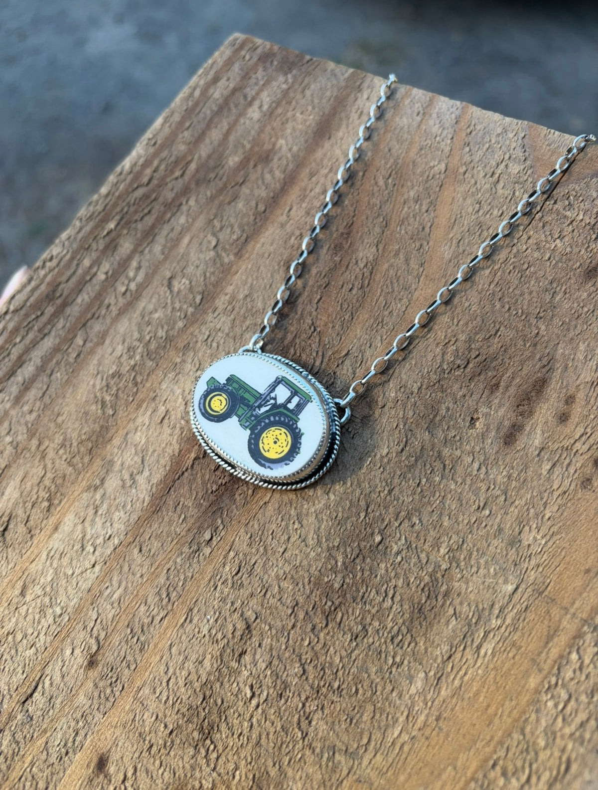 The John Deere Tractor Necklace