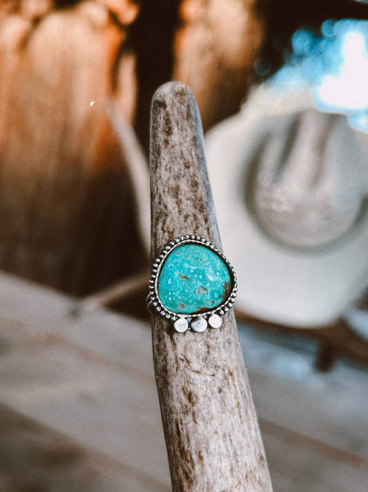Cumpas Turquoise ring size 7 3/4