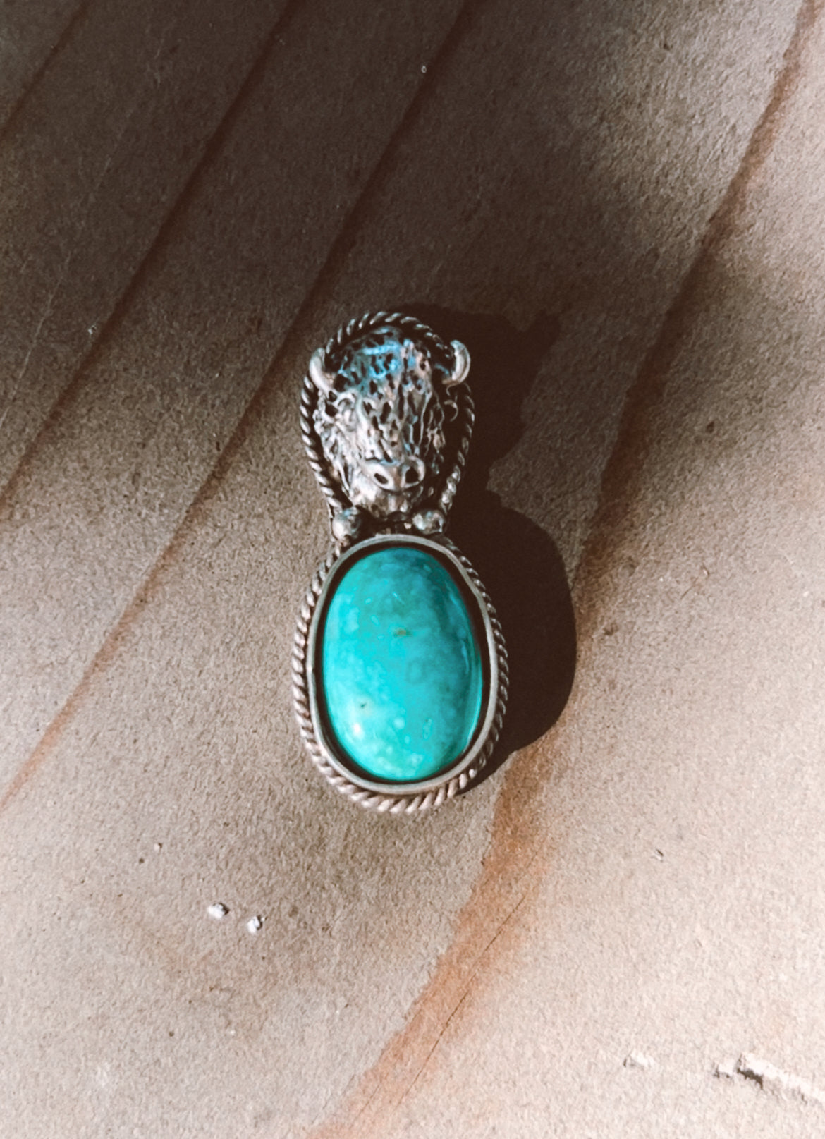 Buffalo Cumpas Turquoise Pendant