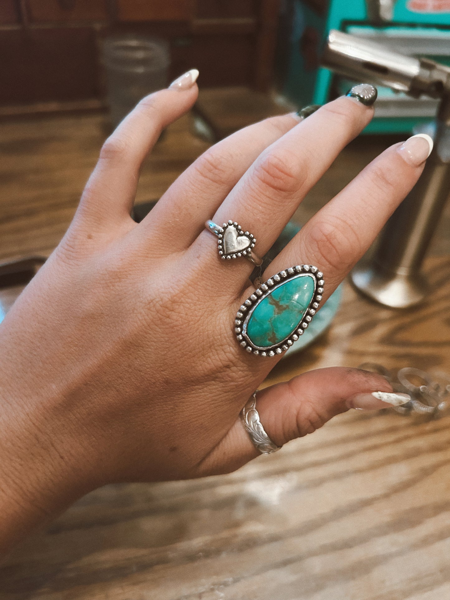 Retro Heart Stacker Ring
