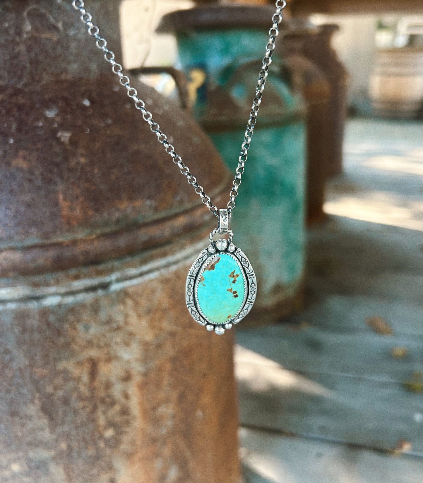 Blossom Bloom Turquoise Pendant