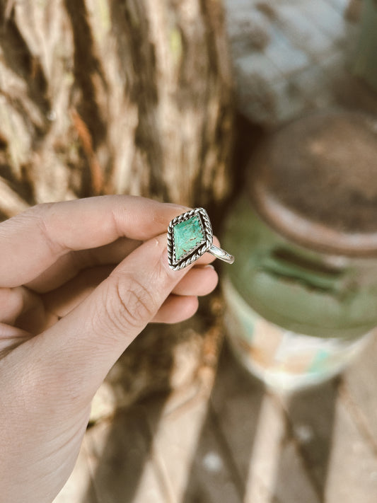 The Diamond Turquoise Ring Size 8