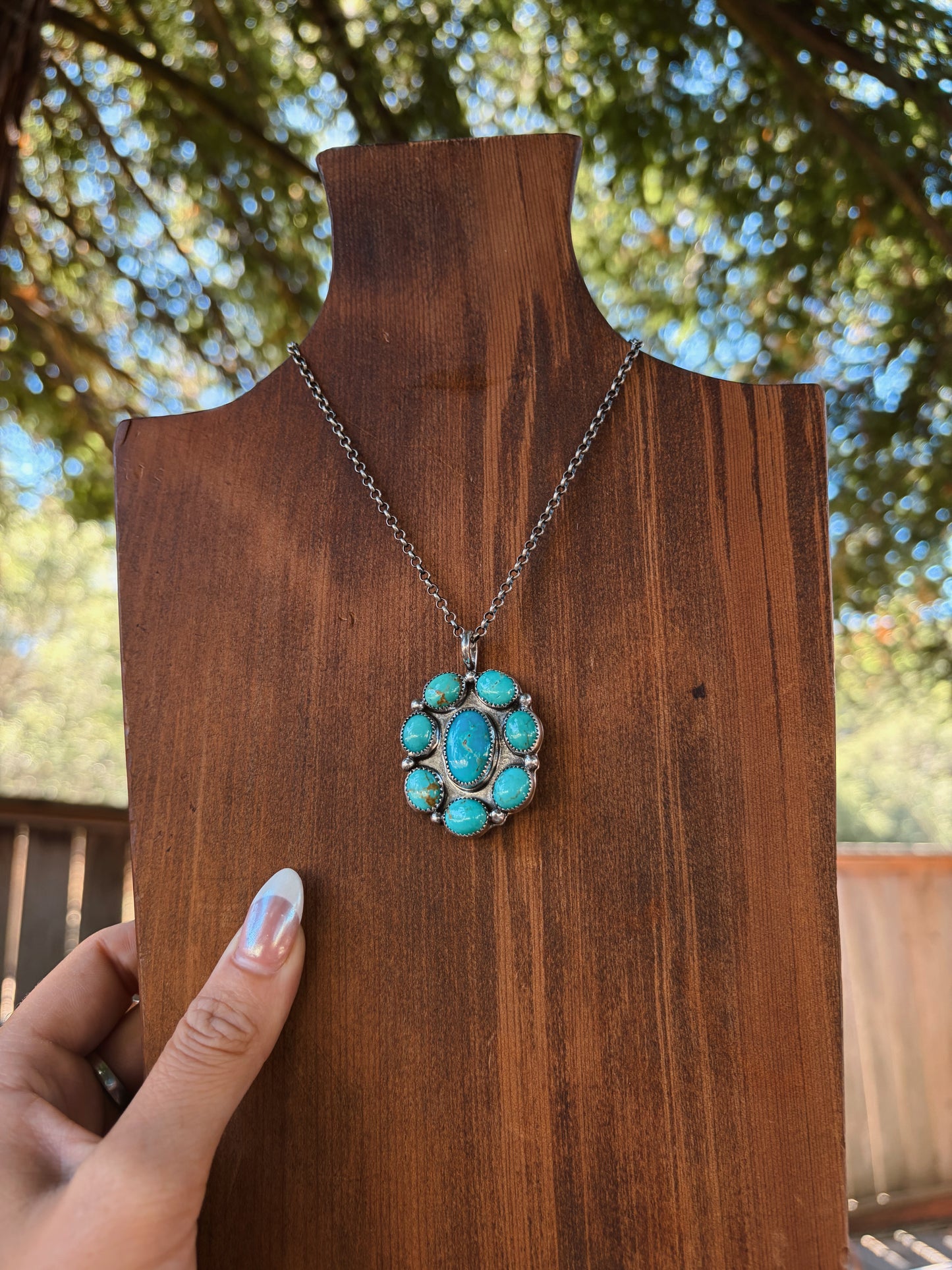 Turquoise Cluster Pendant