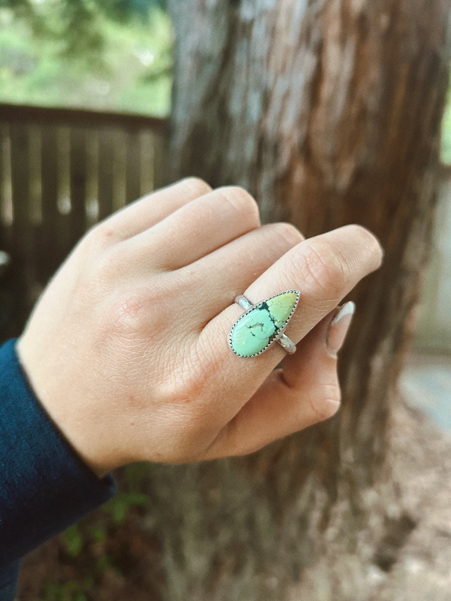 The Desert Bloom Turquoise Ring Size 8