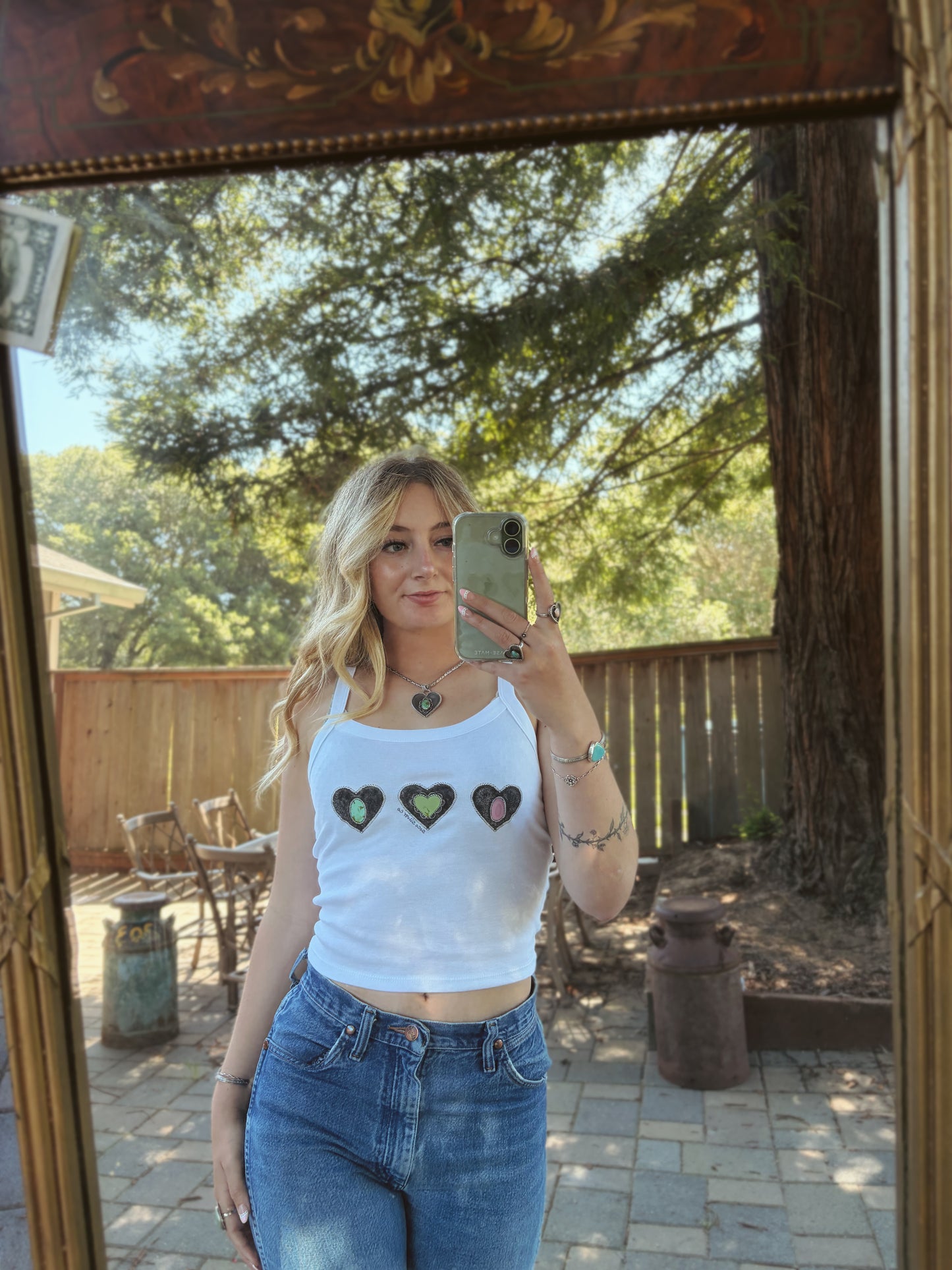 The SoCo Sweetheart White Tank