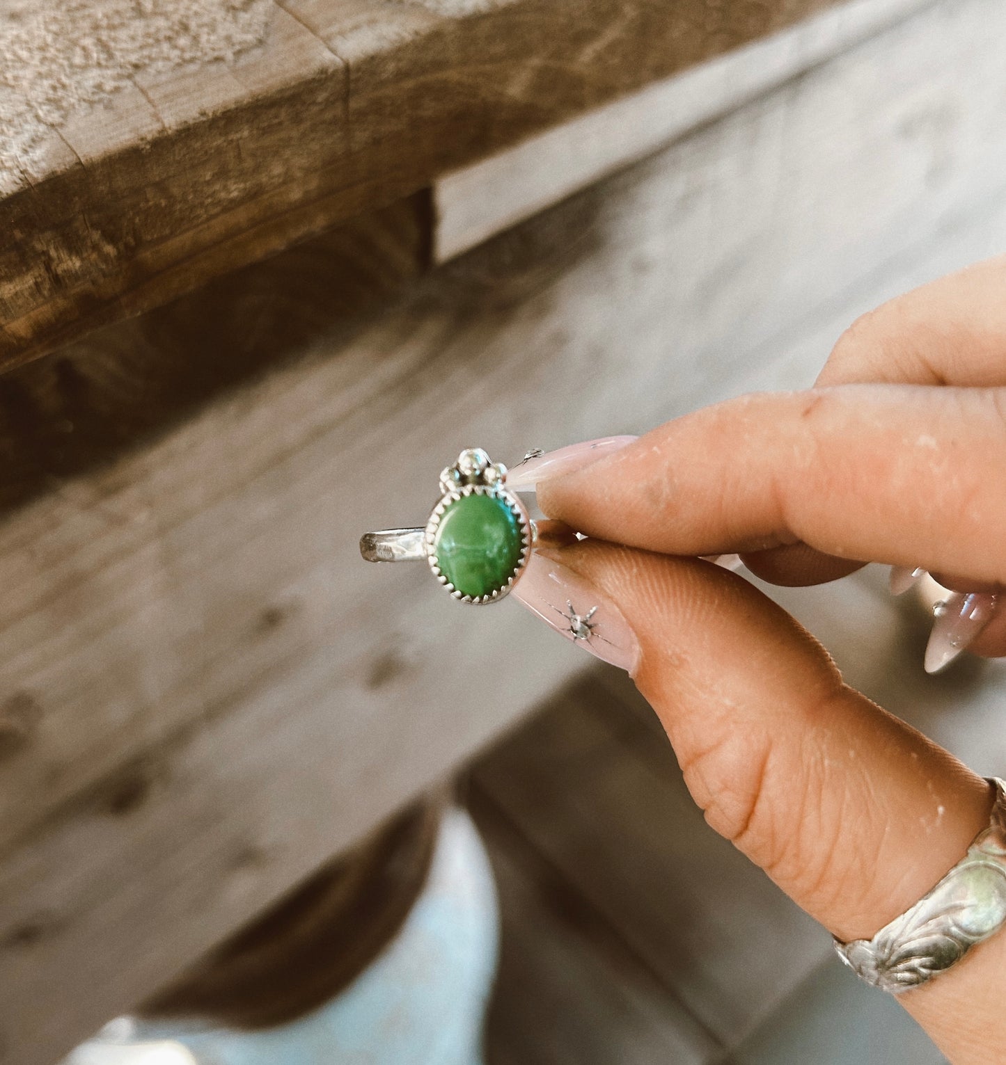 Emerald Valley Turquoise Ring Size 8 1/2