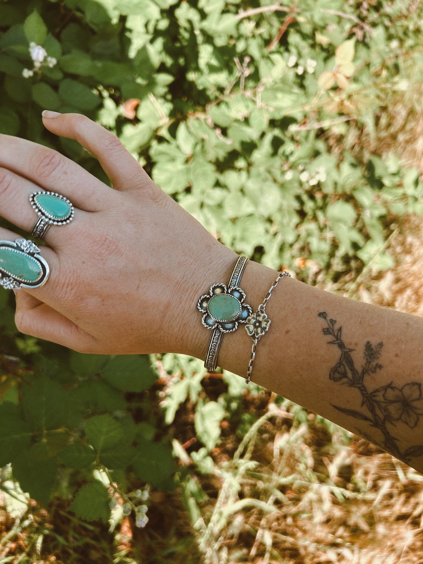 Green Beaded Ring Size 8