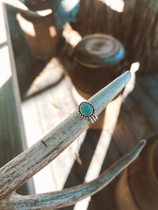 Speckled Turquoise Ring Size 6