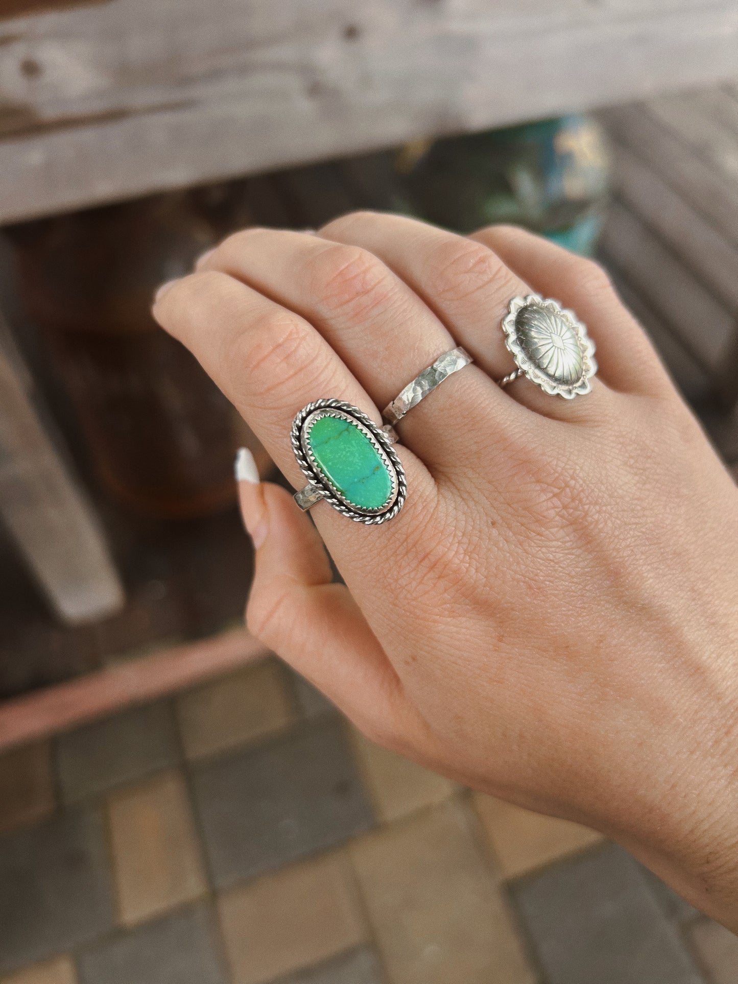 The Green Cielo Ring Size 8
