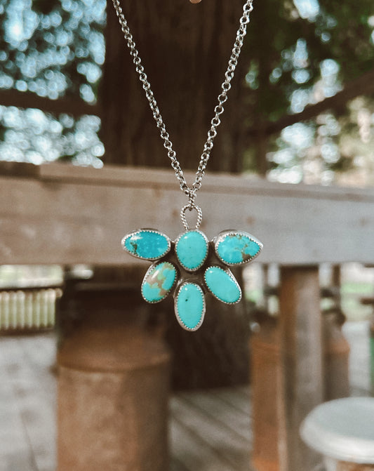 Outlaw Blossom Turquoise Pendant