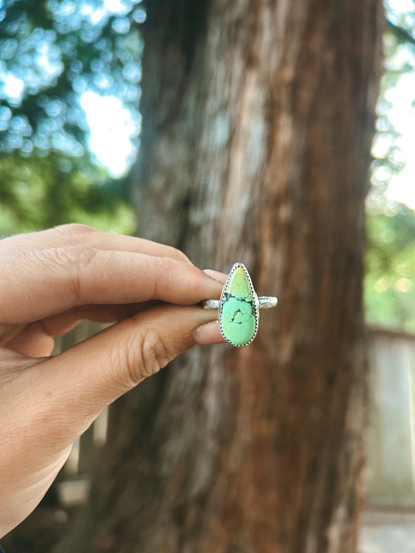 The Desert Bloom Turquoise Ring Size 8