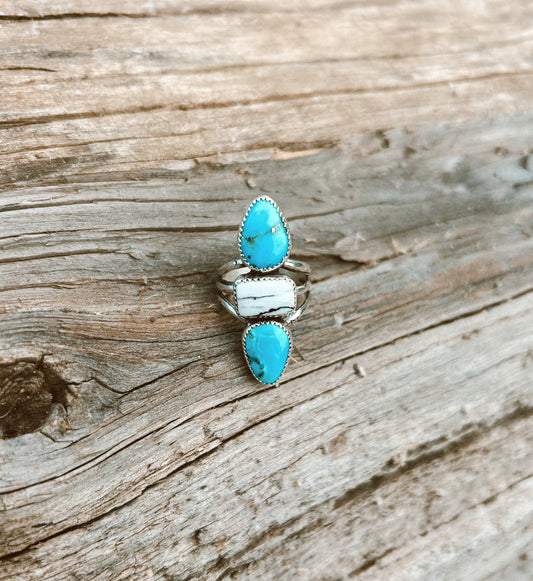 Three Stone Ring Size 6 1/2