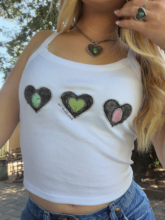 The SoCo Sweetheart White Tank