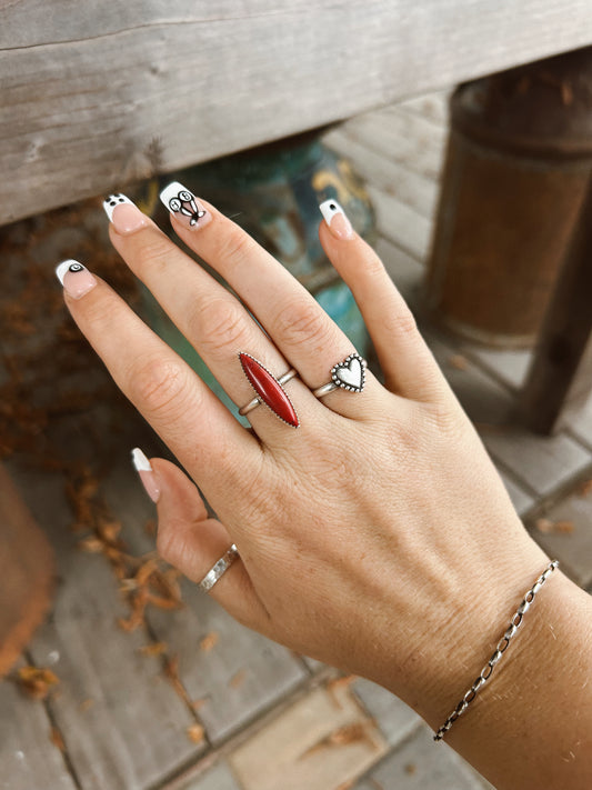 Lady in Red Ring Size 7 1/3