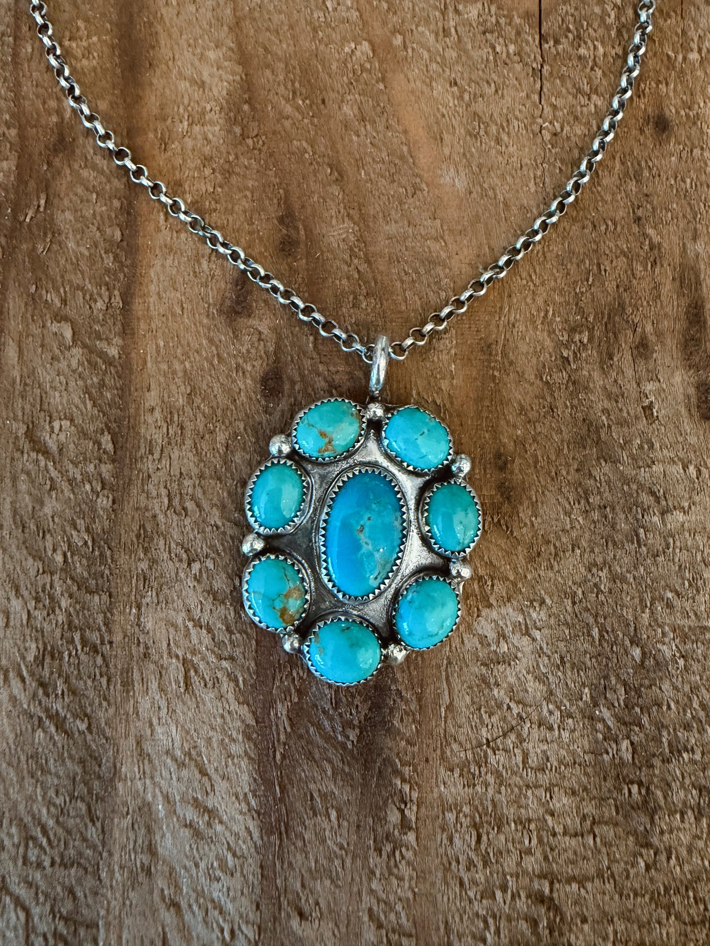Turquoise Cluster Pendant