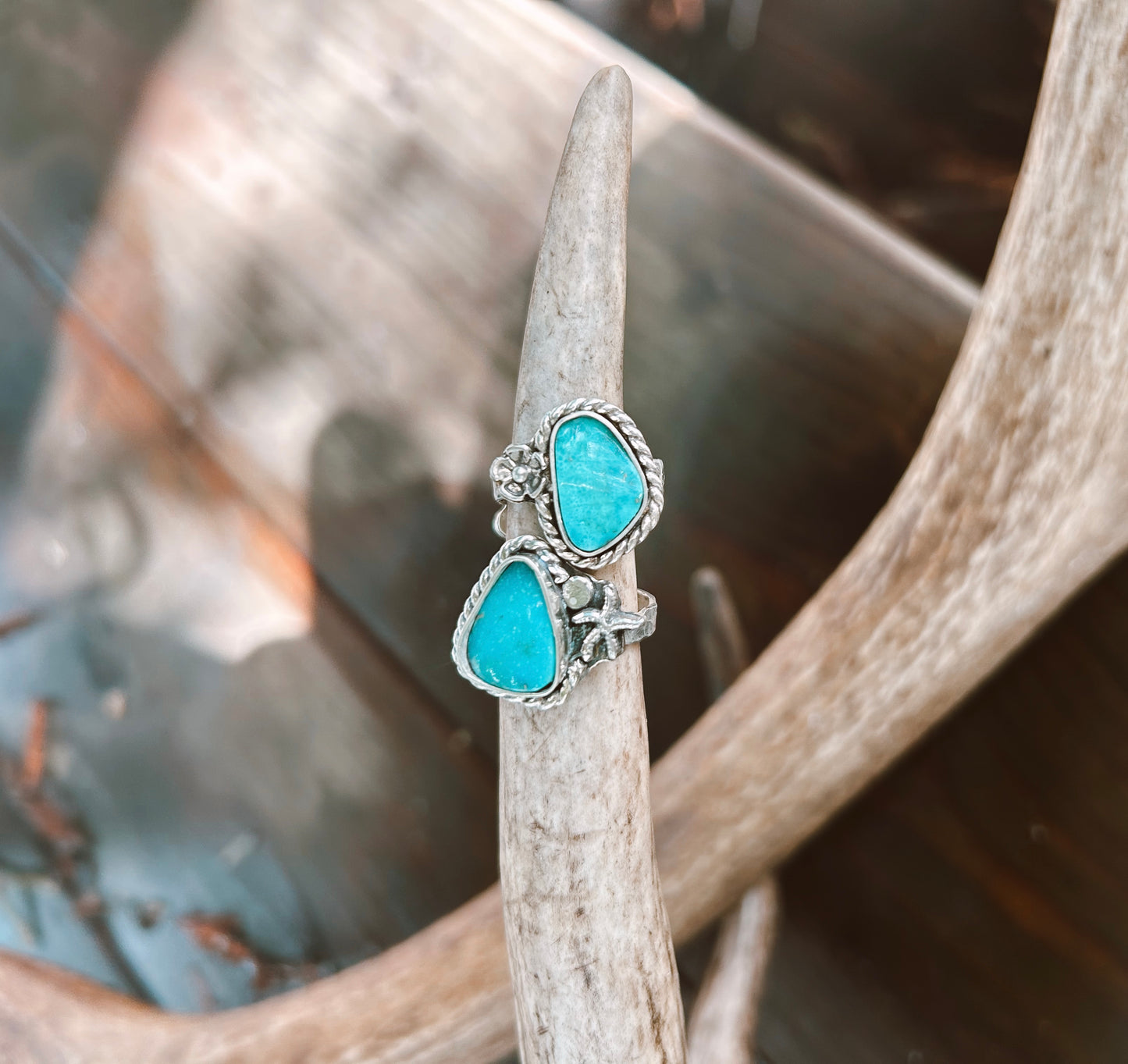 The Starfish Turquoise Ring 7 1/2