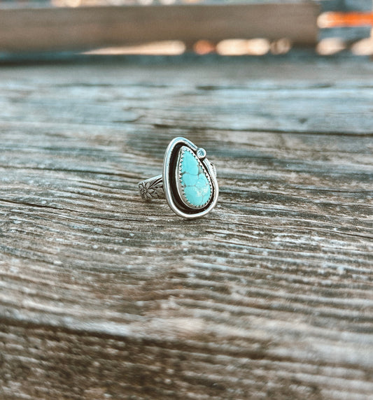 The Light Blue Turquoise Ring Size 7 1/3