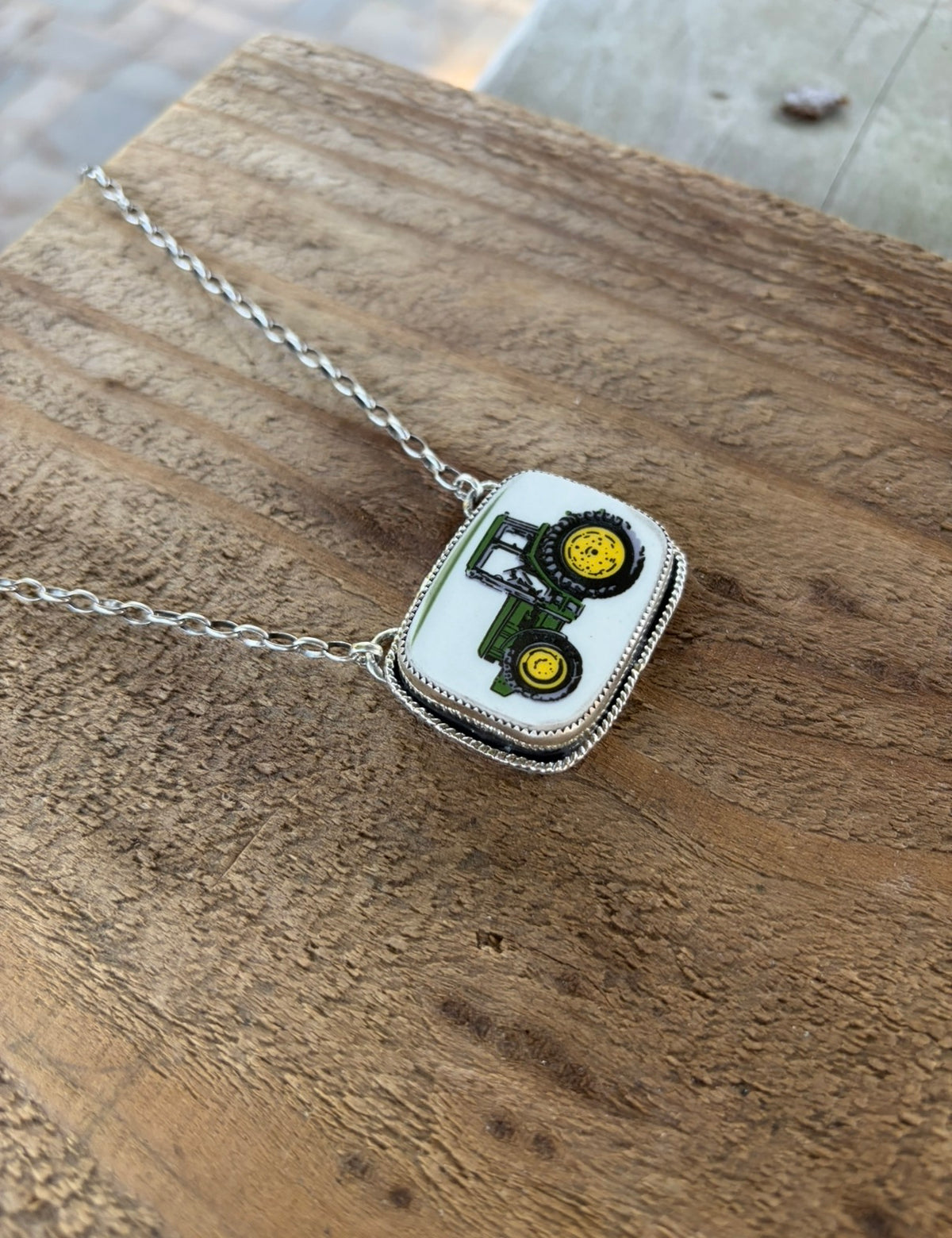 The John Deere Tractor Necklace