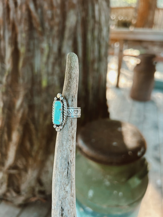 The Bluebell Turquoise Ring Size 7