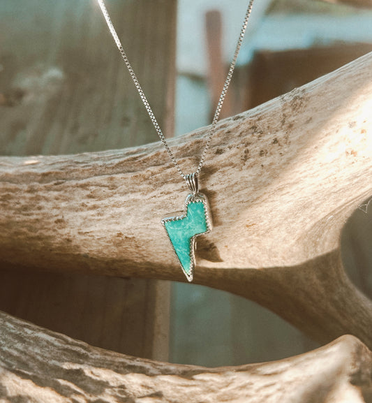 Turquoise Lightning Bolt Pendant