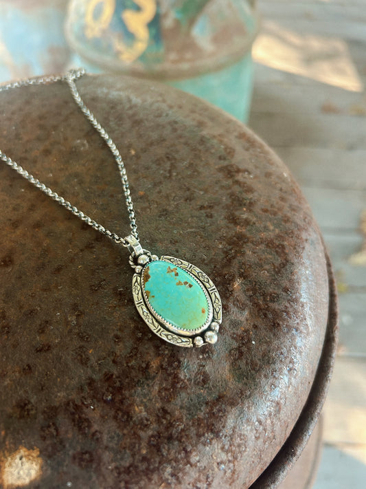Blossom Bloom Turquoise Pendant