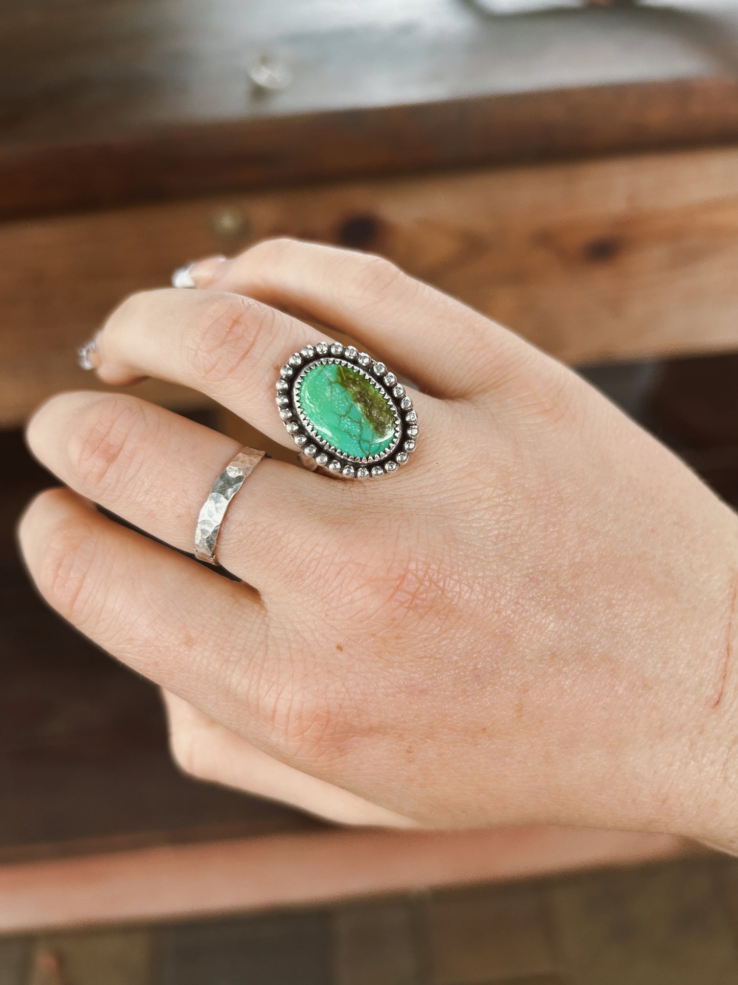 Green Cielo Ring Size 6 1/3