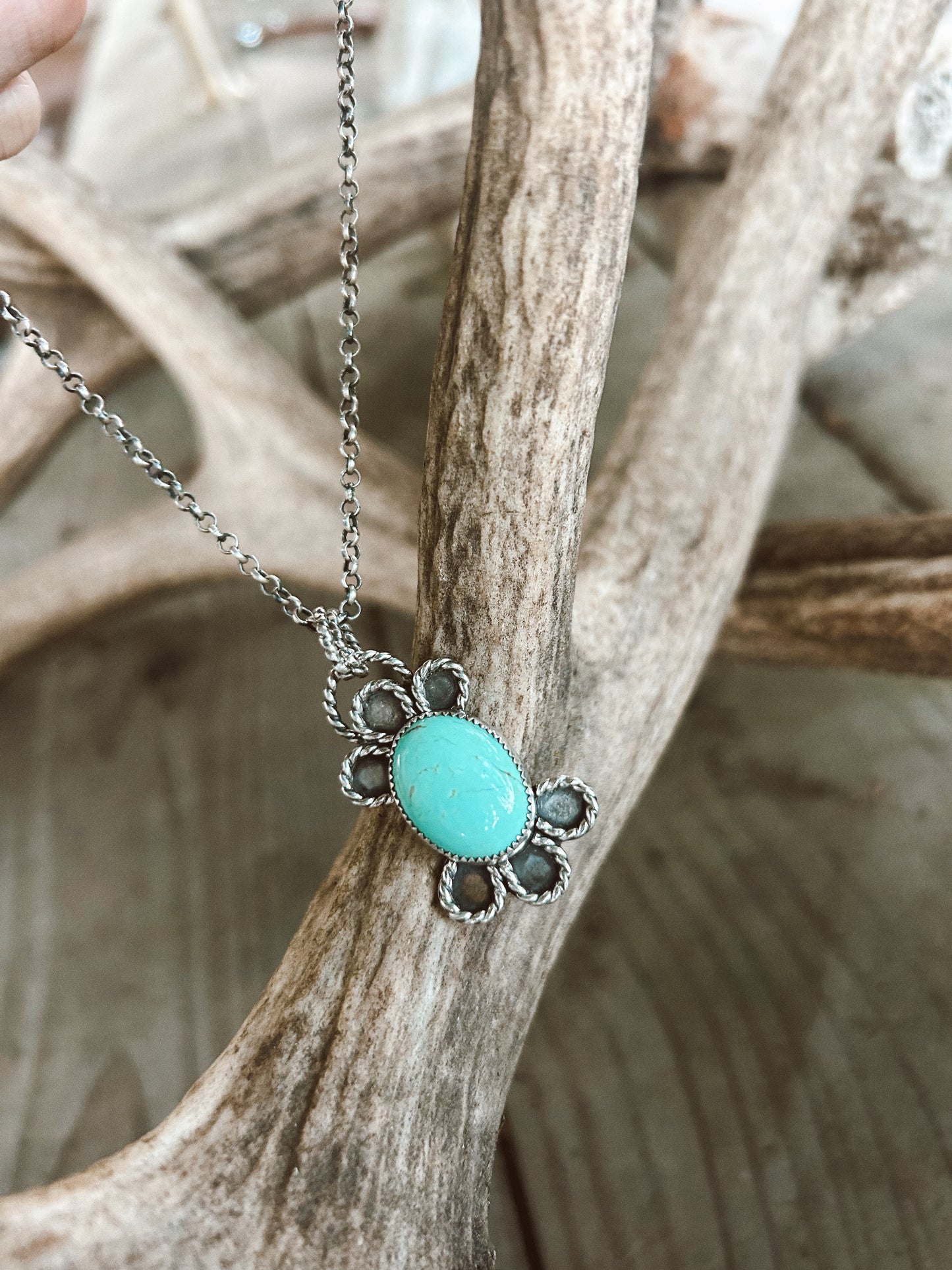 The Prairie Petal Turquoise Pendant