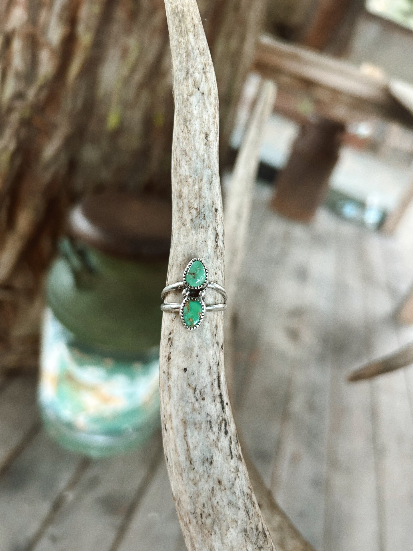 The Mini Green Cielo Ring Size 8 1/2